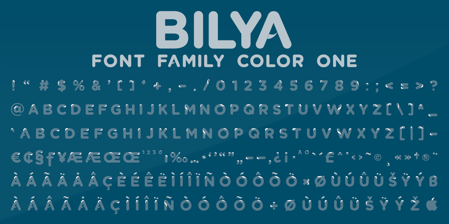 Пример шрифта Bilya Layered COLOR FIVE